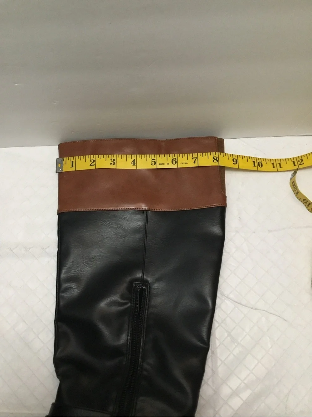 SO‎ Kohl's Two-Tone Black Brown Over-The-Knee Riding Boots Size 9.5